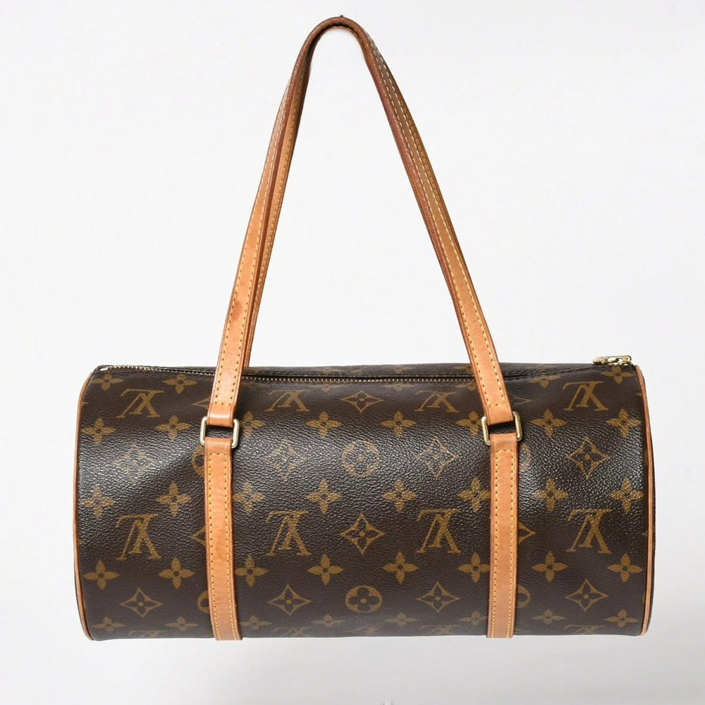 LOUIS VUITTON Papillon Handbag Monogram Cylindrical